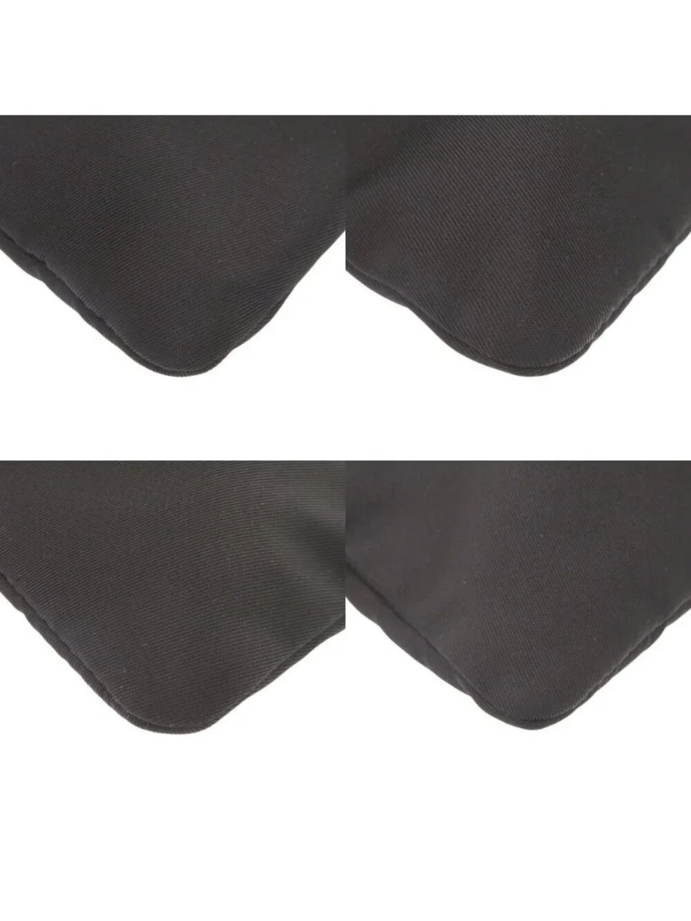 Prada Triangle Logo Nylon Black Clutch